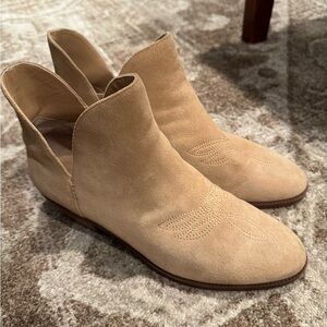Ralph Lauren Leather Tan Suede Ankle Boots
